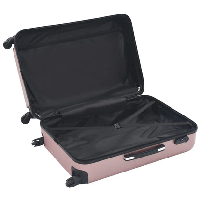 Hartschalen-Trolley-Set 3 Stk. Roségold ABS