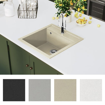 Granitspüle Einzelbecken Beige