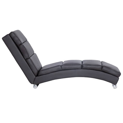 Chaiselongue Grau Kunstleder