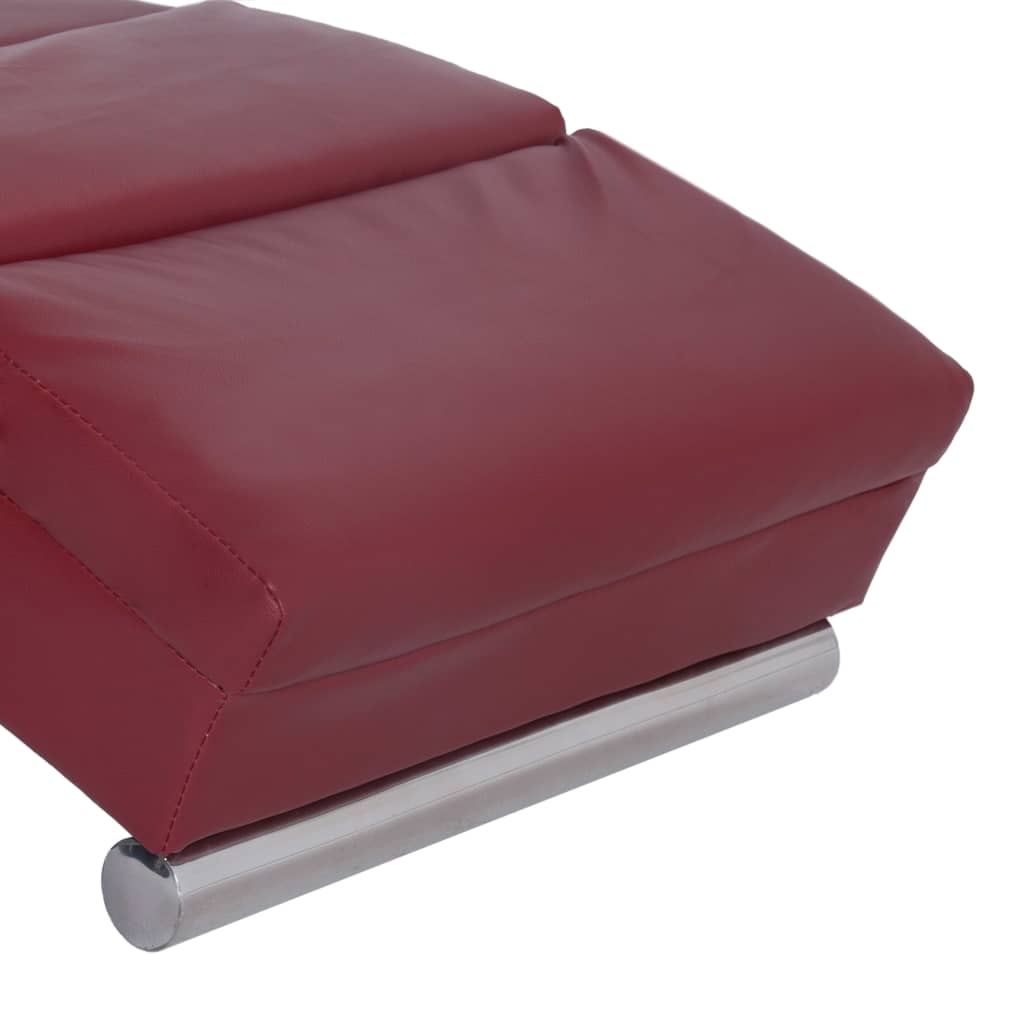 Massage-Chaiselongue Weinrot Kunstleder