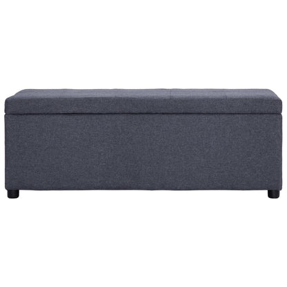 Bank mit Staufach 116 cm Dunkelgrau Polyester