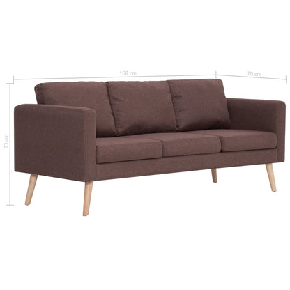 3-Sitzer-Sofa Stoff Braun