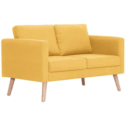 2-seater sofa fabric yellow