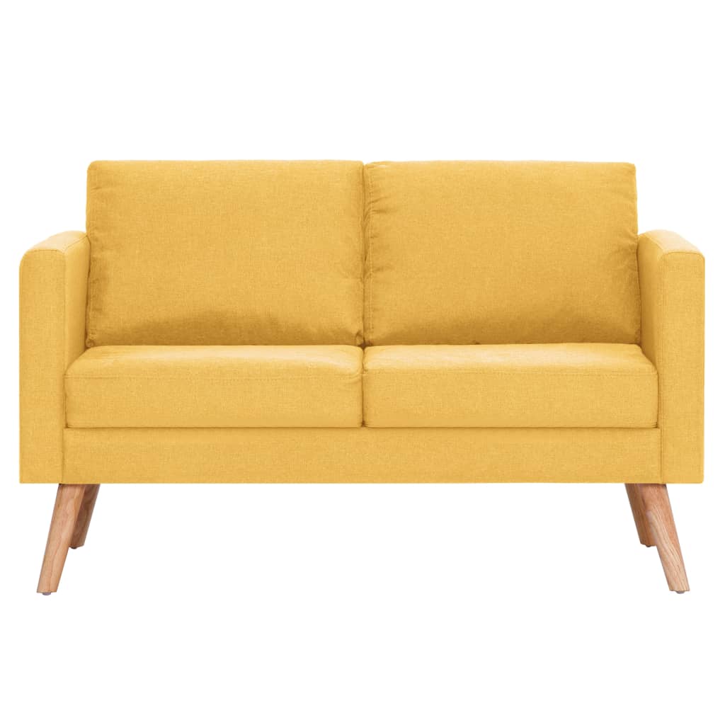 2-seater sofa fabric yellow