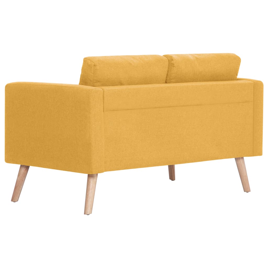 2-seater sofa fabric yellow