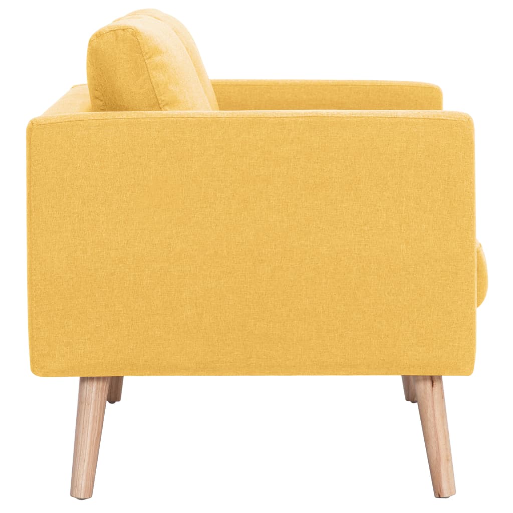 2-seater sofa fabric yellow