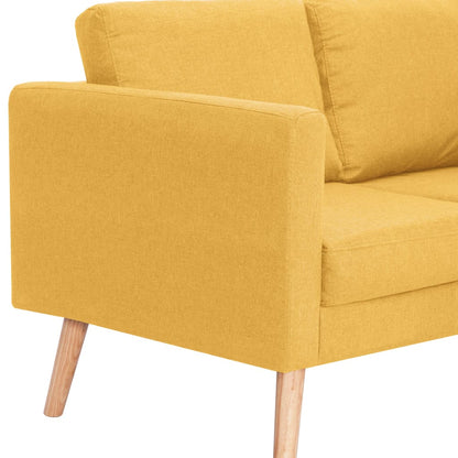 2-seater sofa fabric yellow