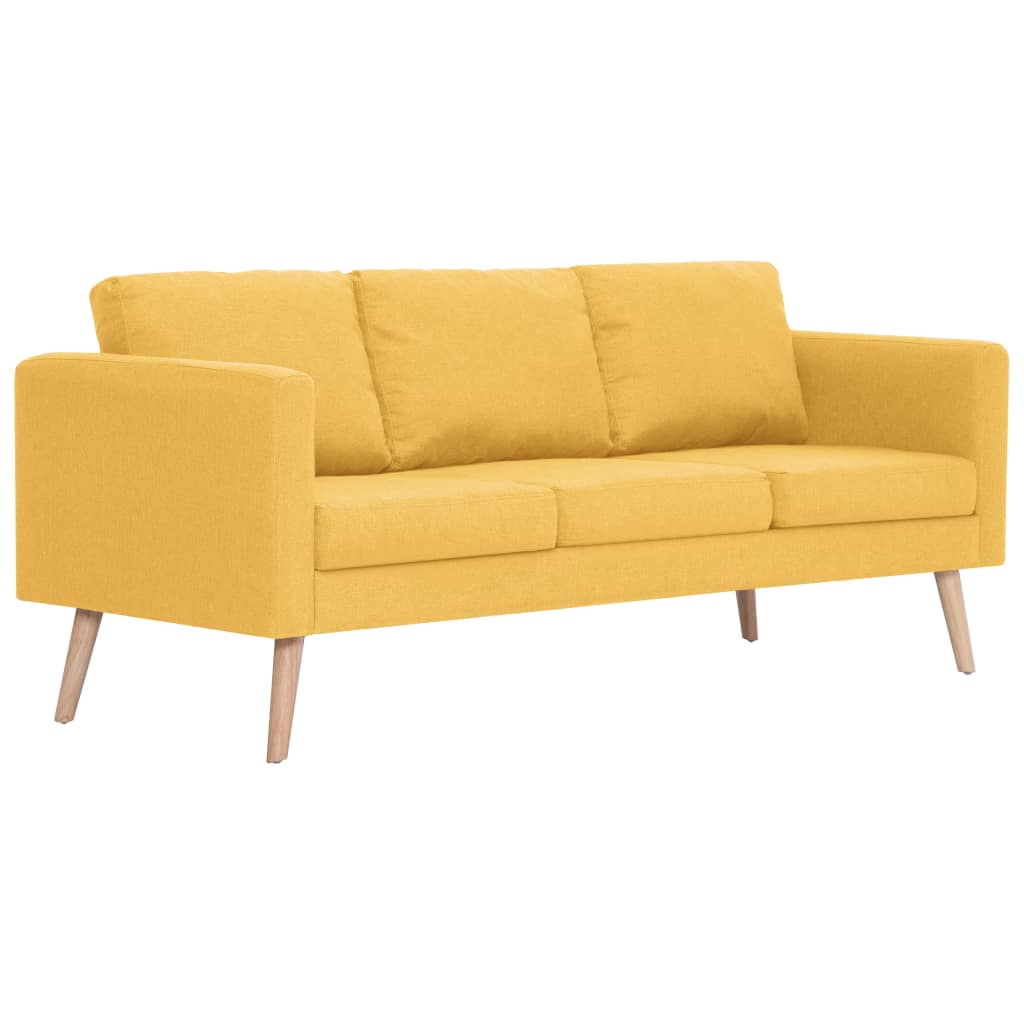 3-seater sofa fabric yellow