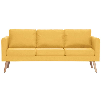 3-seater sofa fabric yellow