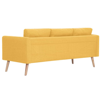 3-seater sofa fabric yellow