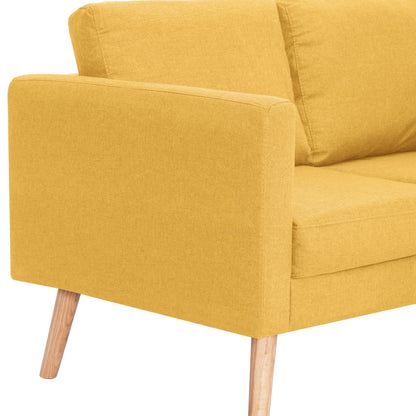 3-seater sofa fabric yellow