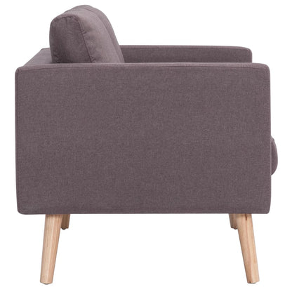 2-seater sofa fabric taupe