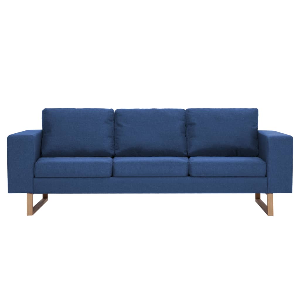 3-seater sofa fabric blue