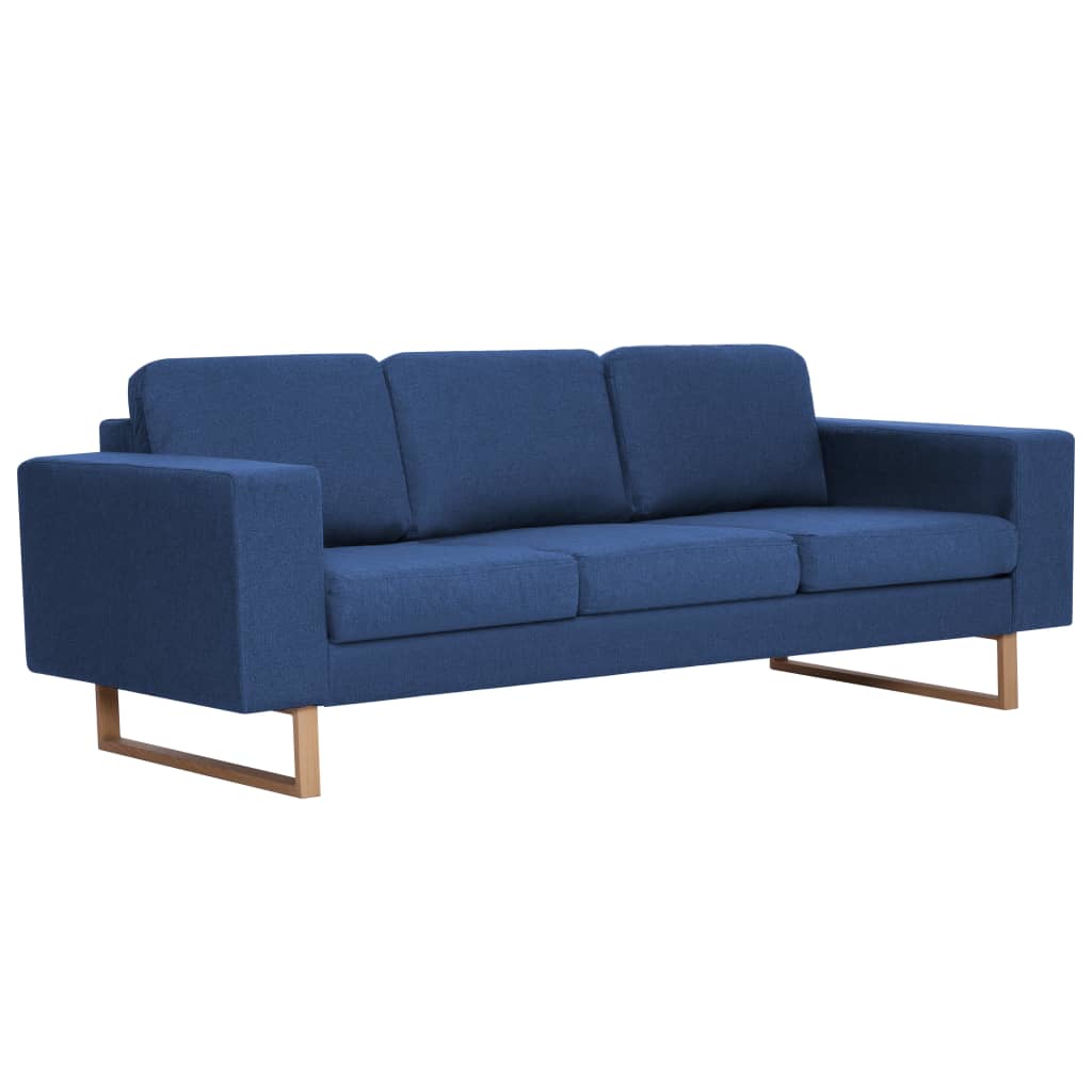 3-seater sofa fabric blue