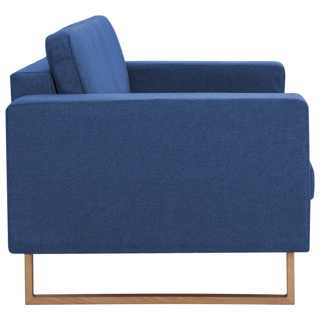 3-seater sofa fabric blue