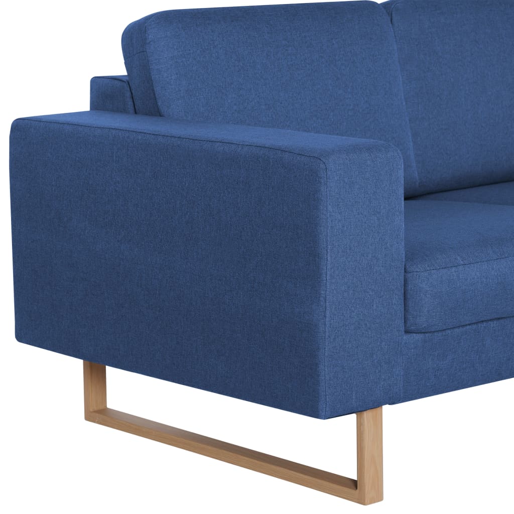 3-seater sofa fabric blue