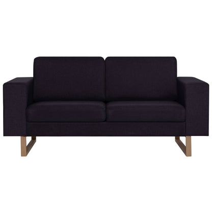 2-Sitzer-Sofa Stoff Schwarz