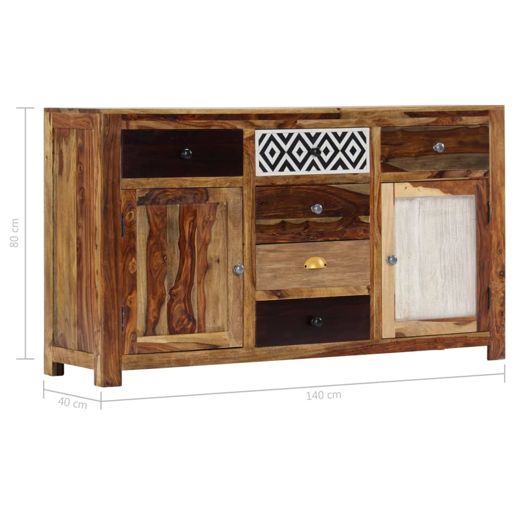 Sideboard 140x40x80 cm Massivholz