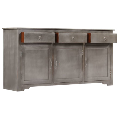 Sideboard Grau 160x40x80 cm Massivholz Mango