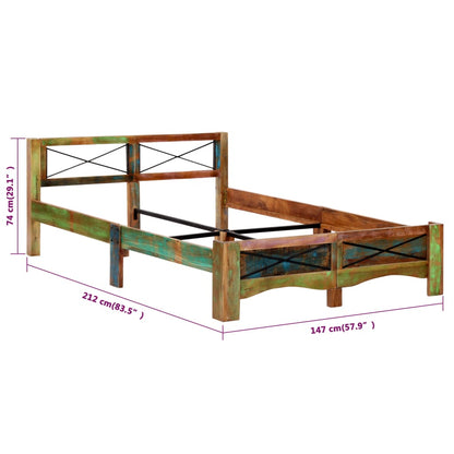 Massivholzbett ohne Matratze Altholz 140x200 cm