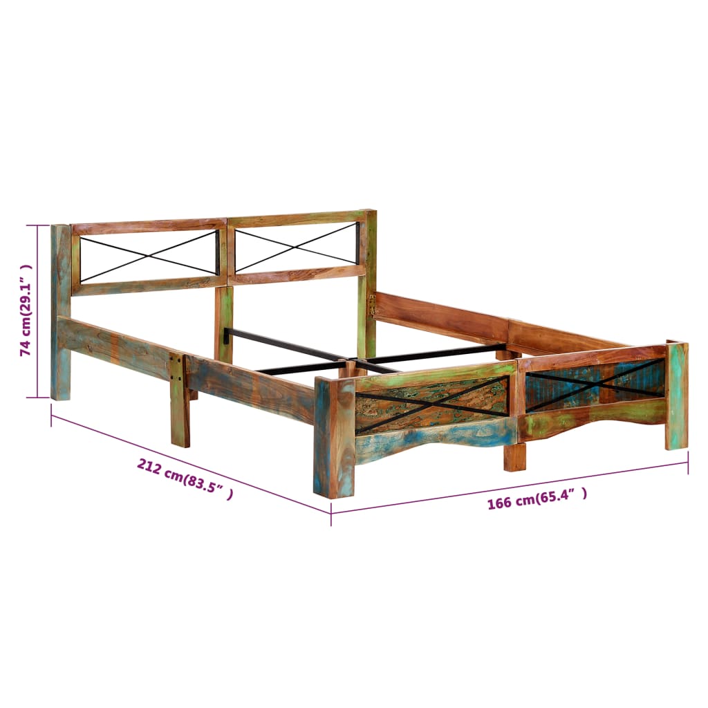 Massivholzbett Altholz 160x200 cm