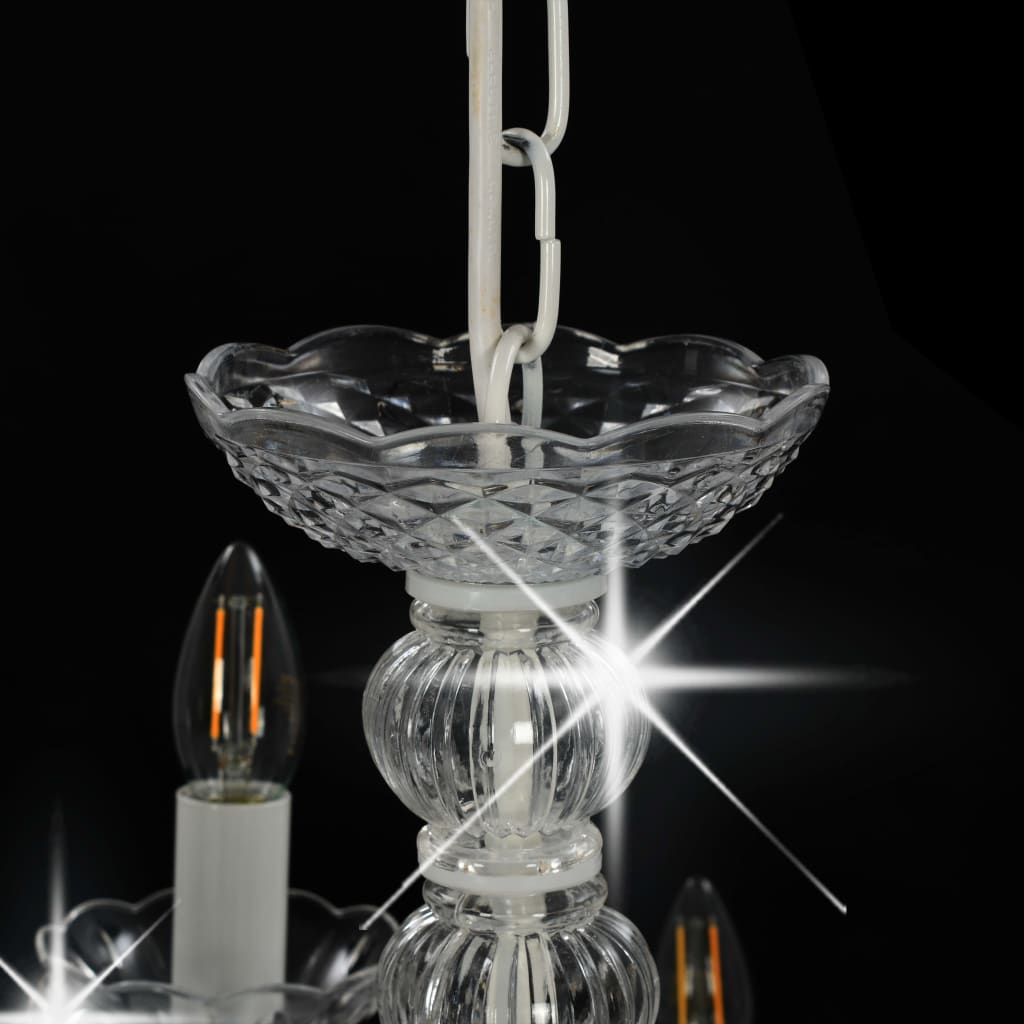 Chandelier 2-layer white 15×E14 bulbs