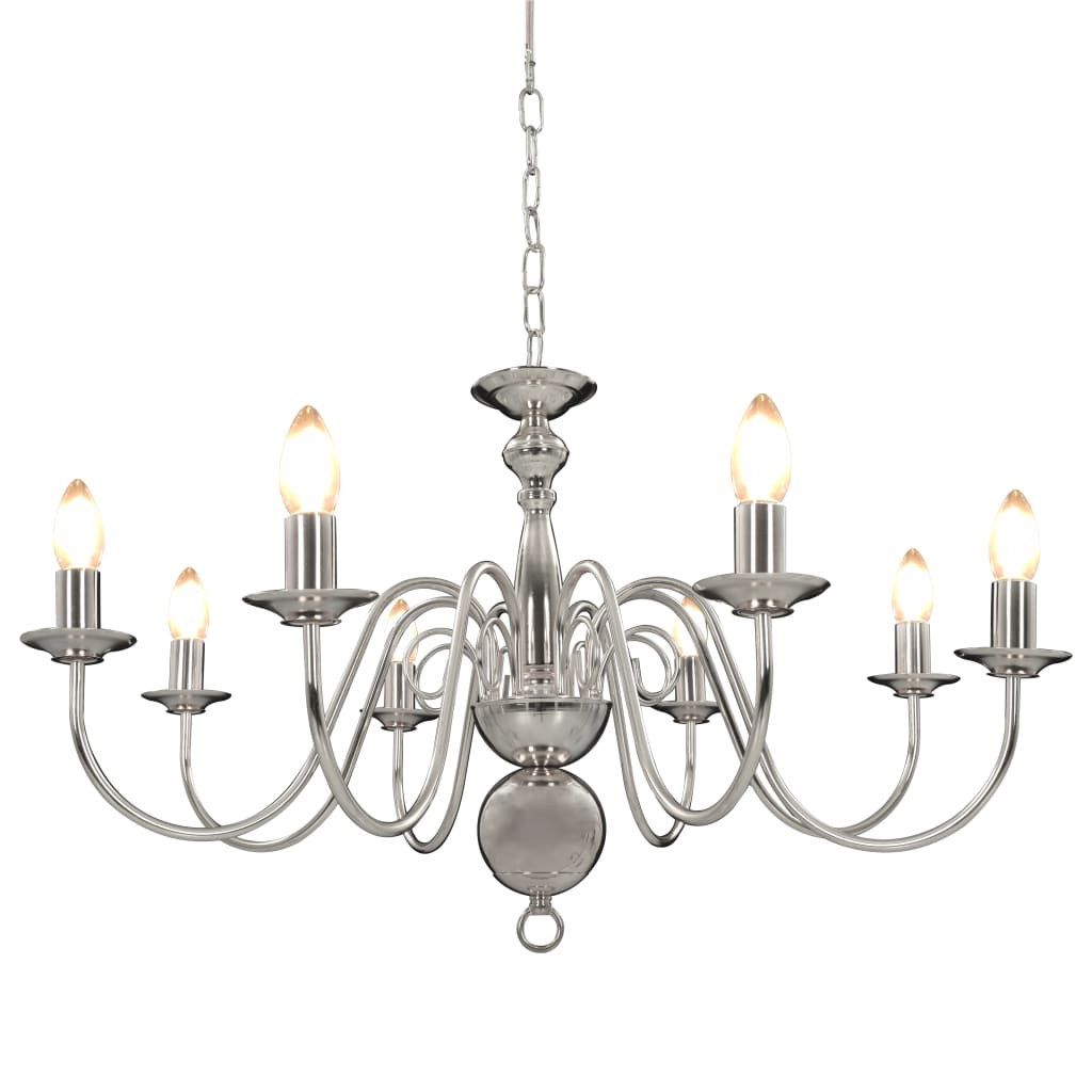 Chandelier Silver for 8 x E14 bulbs