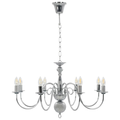 Chandelier Silver for 8 x E14 bulbs