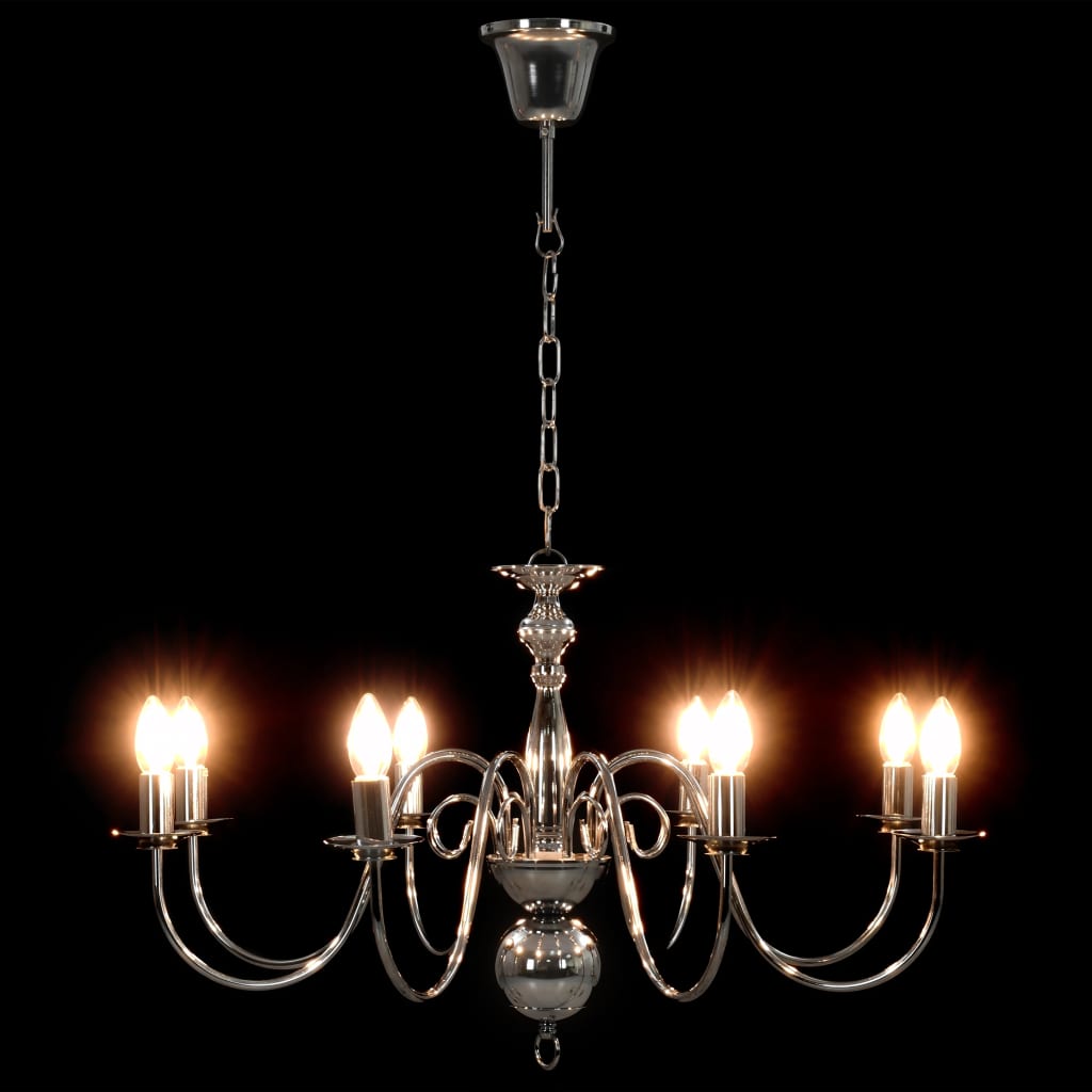 Chandelier Silver for 8 x E14 bulbs