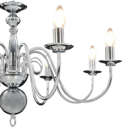 Chandelier Silver for 8 x E14 bulbs