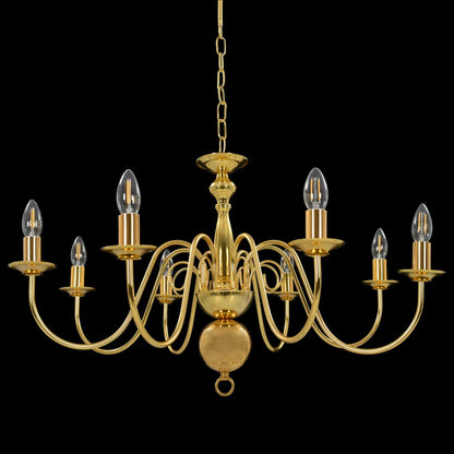 Chandelier Golden for 8 x E14 bulbs