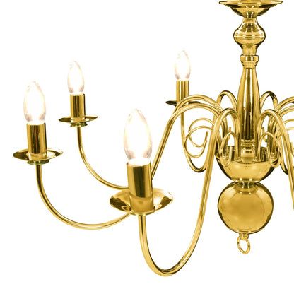 Chandelier Golden for 8 x E14 bulbs