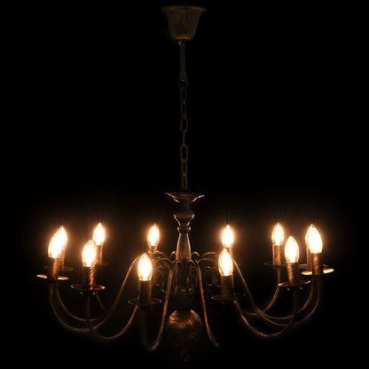 Chandelier Antique Black 12 × E14 sockets