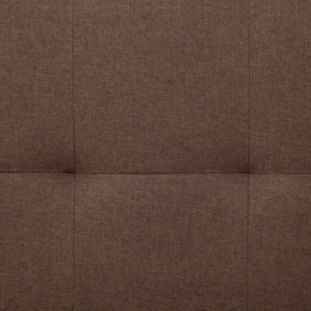 Schlafsofa mit zwei Kissen Braun Polyester