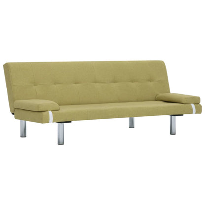 Schlafsofa mit zwei Kissen Grün Polyester