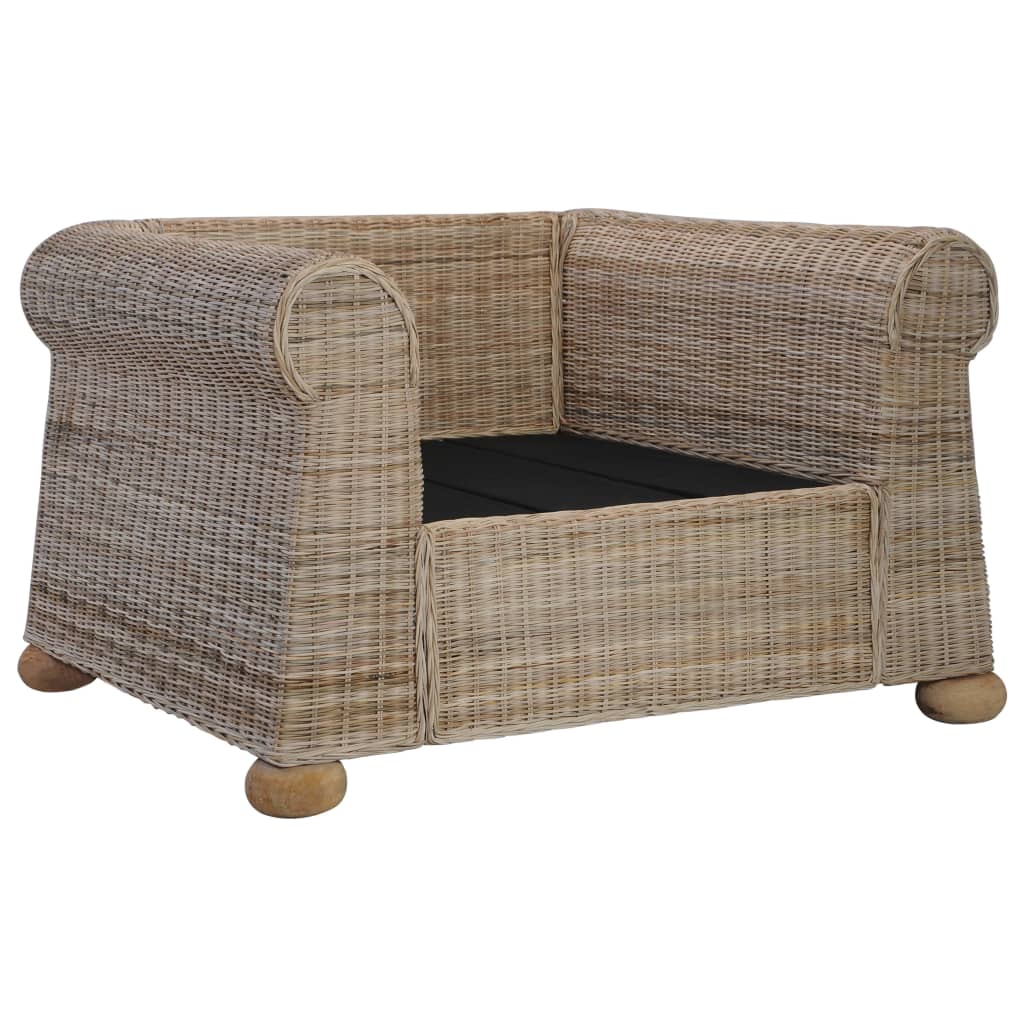 Sessel mit Kissen Natur Rattan