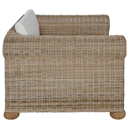 Sessel mit Kissen Natur Rattan