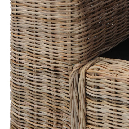 Sessel mit Kissen Natur Rattan