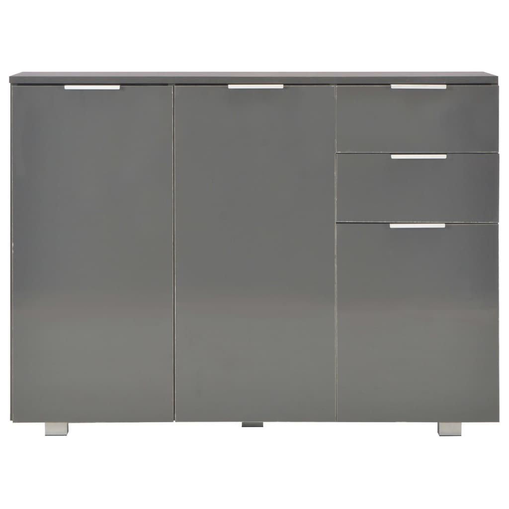 Sideboard Hochglanz-Grau 107x35x80,5 cm