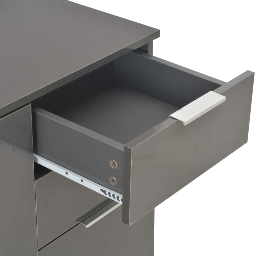 Sideboard Hochglanz-Grau 107x35x80,5 cm