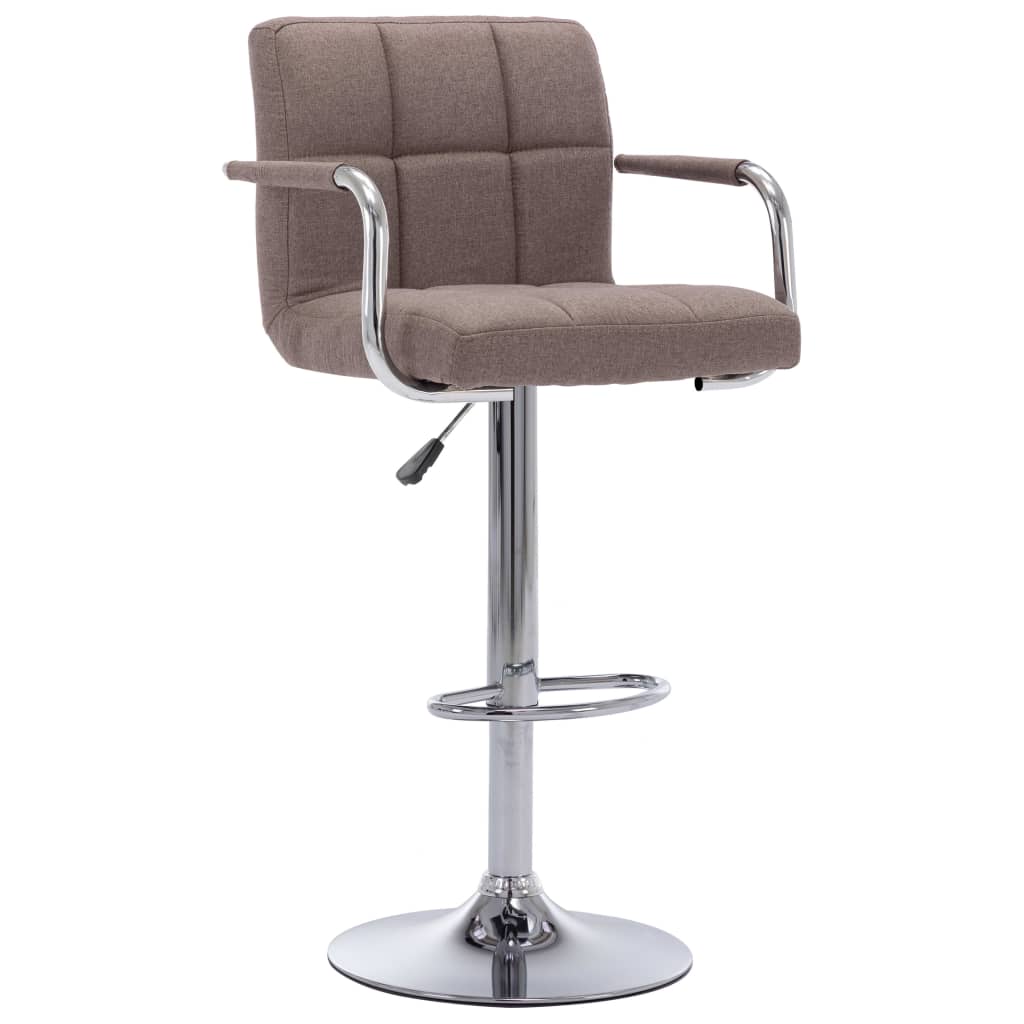 Barhocker 2 Stk. Taupe Stoff