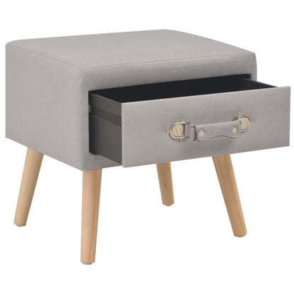 Bedside tables 2 pcs. Grey 40 x 35 x 40 cm fabric