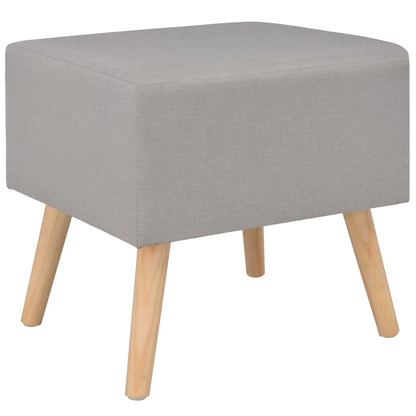 Bedside tables 2 pcs. Grey 40 x 35 x 40 cm fabric