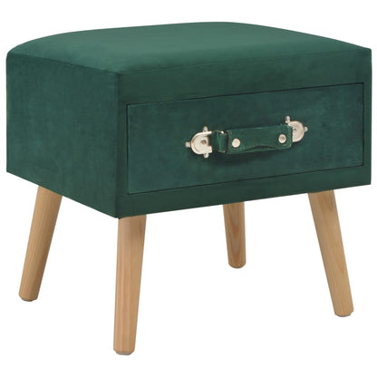 Bedside tables 2 pcs. Green 40 x 35 x 40 cm Velvet