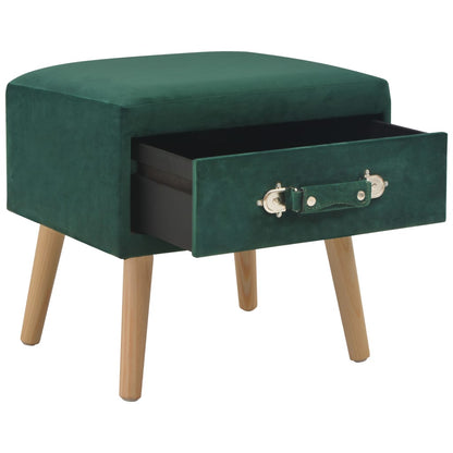 Bedside tables 2 pcs. Green 40 x 35 x 40 cm Velvet