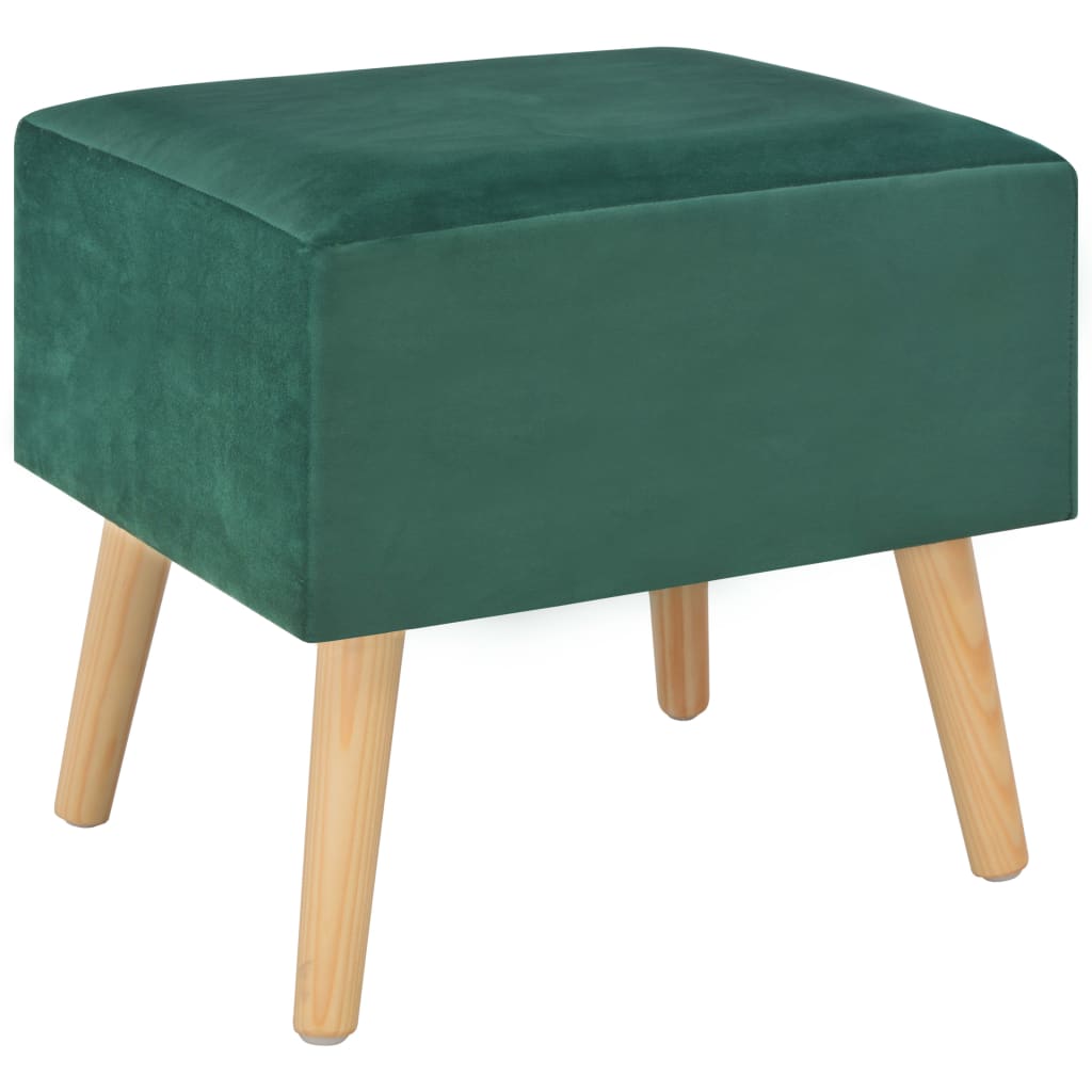 Bedside tables 2 pcs. Green 40 x 35 x 40 cm Velvet