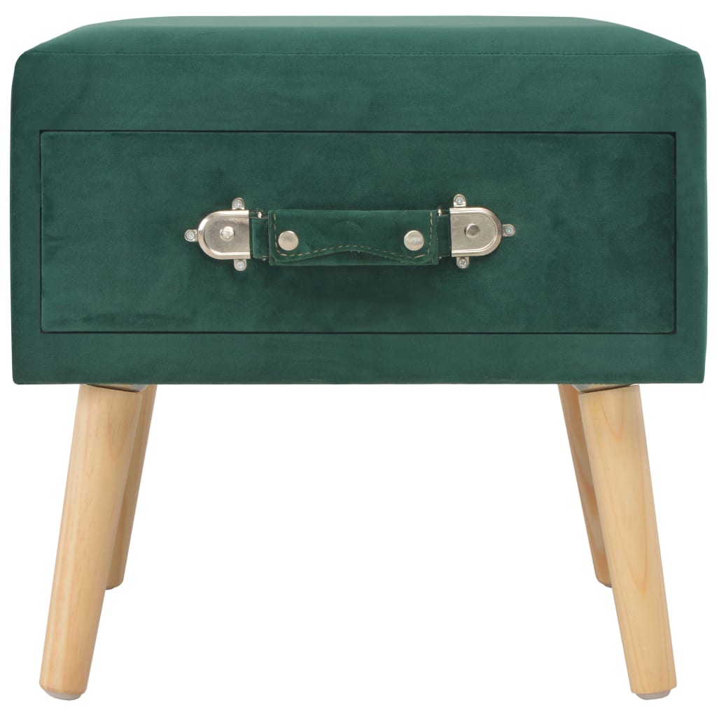 Bedside tables 2 pcs. Green 40 x 35 x 40 cm Velvet