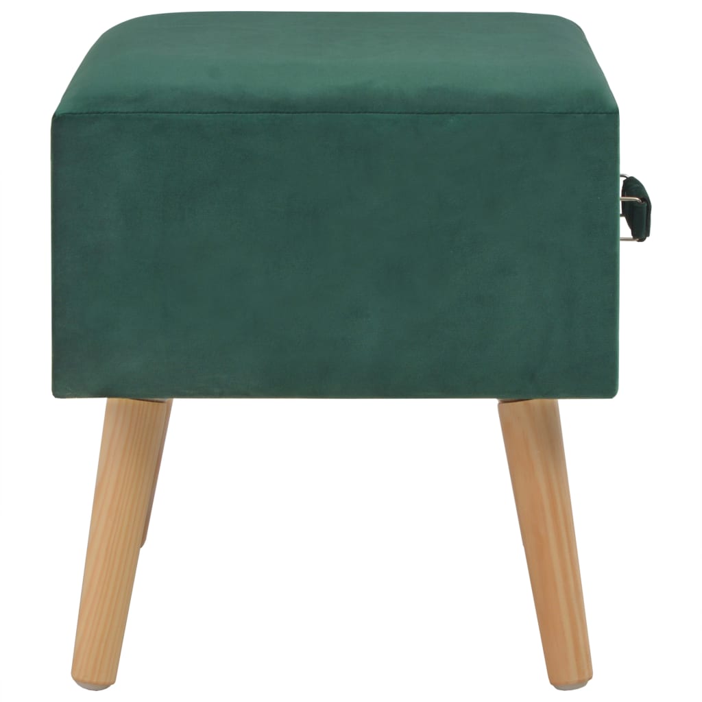 Bedside tables 2 pcs. Green 40 x 35 x 40 cm Velvet