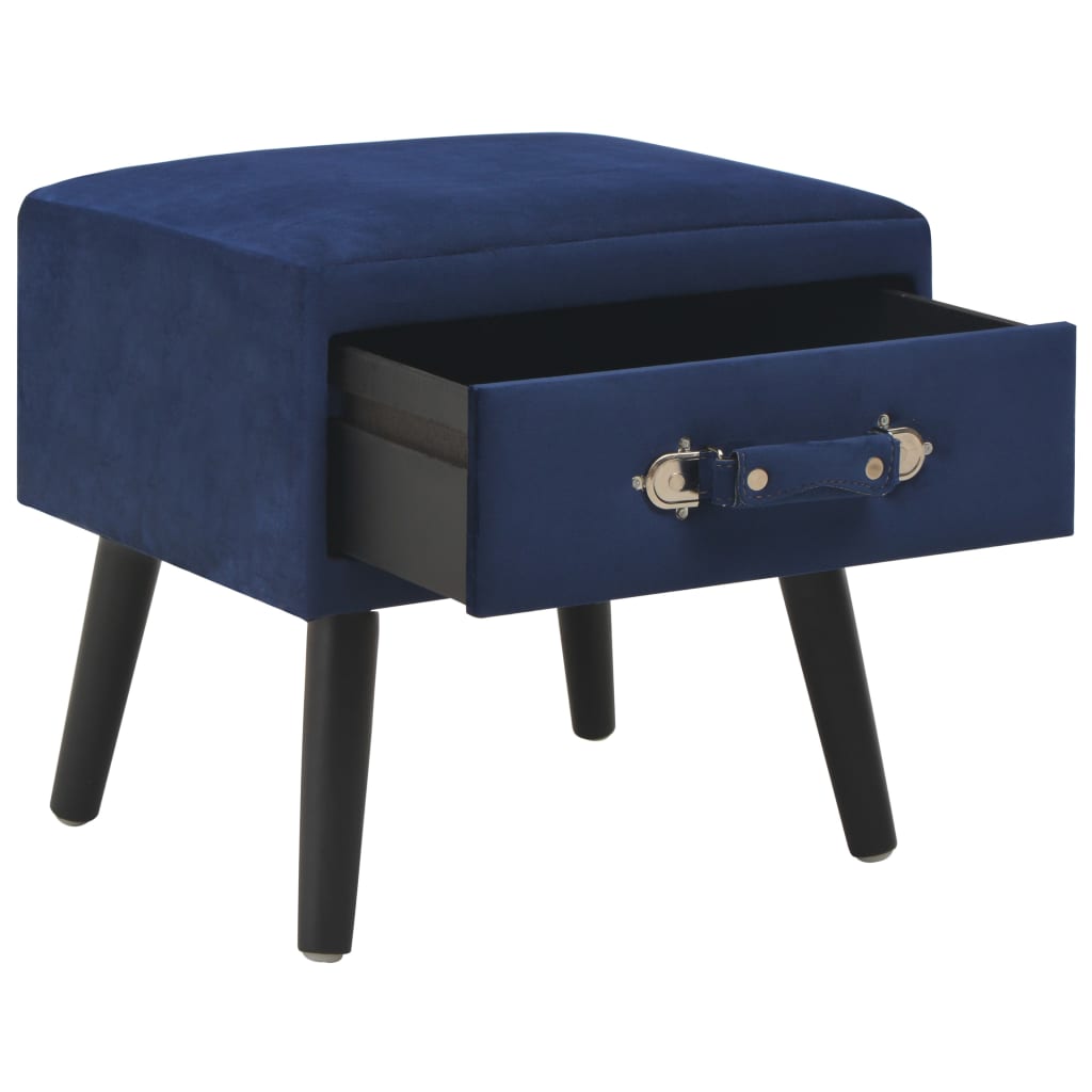 Bedside tables 2 pcs. Blue 40 x 35 x 40 cm velvet