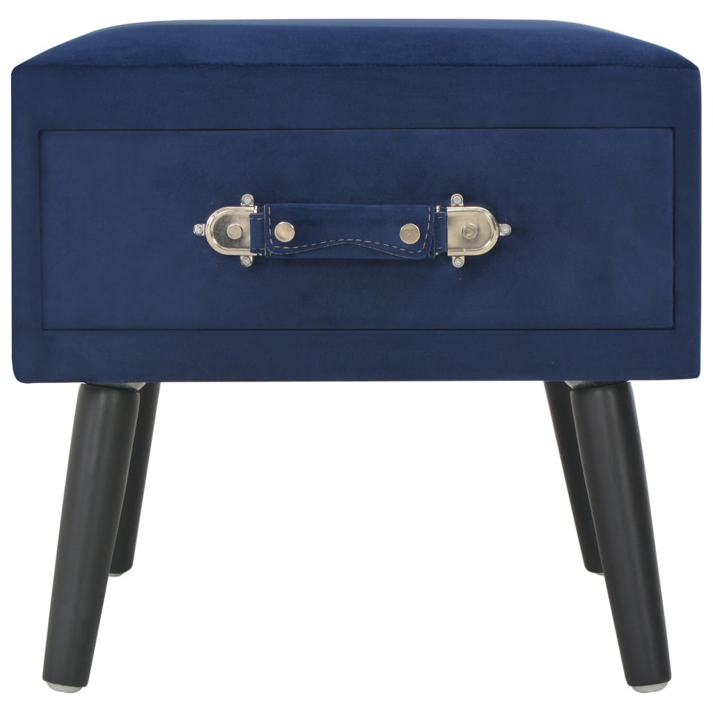 Bedside tables 2 pcs. Blue 40 x 35 x 40 cm velvet